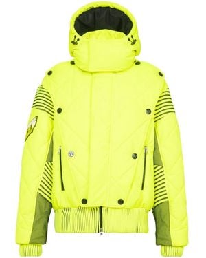 Balmain Gefütterte Kapuzenjacke - Gelb