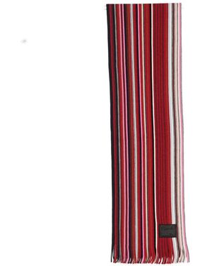 Paul Smith Wool Iver-Stripe Scarf - Red