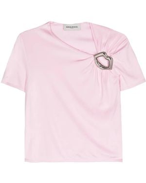 Sonia Rykiel T-Shirt Asimmetrica - Rosa