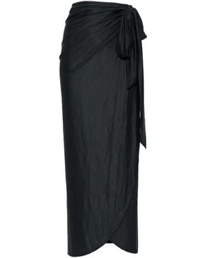 Agua de Coco Knot-Detail Sarong - Black