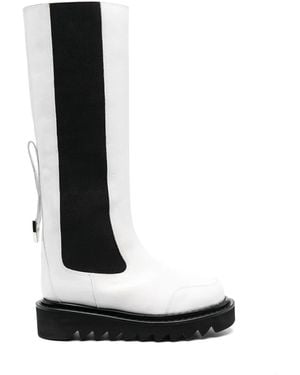 Toga Two-Tone Knee Boots - White