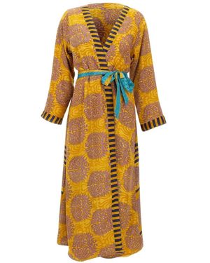 Picus Viridis Paisley Striped Kimono - Metallic