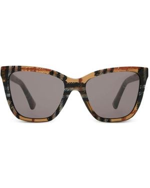 Burberry Gafas de sol a cuadros - Gris