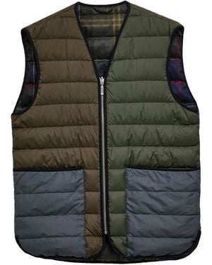 Barbour Reversible Quilted Panelled Gilet - Green
