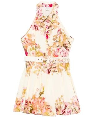 Hemant & Nandita Floral-Print Dress - White
