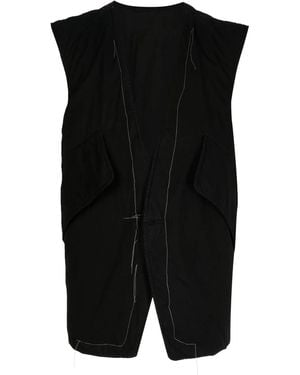 Nicolas Andreas Taralis Stitch-Detail V-Neck Gilet - Black