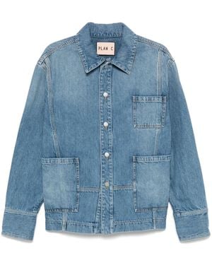 Plan C Giacca Denim - Blu