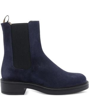 Stuart Weitzman Stiefel aus Wildleder - Blau