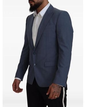 Dolce & Gabbana Peak-Lapel Slim-Fit Blazer - Blue