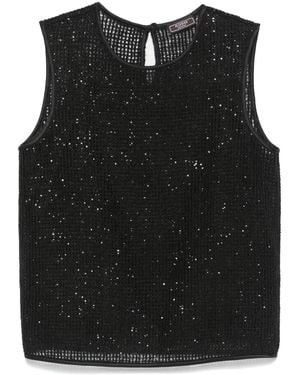 Peserico Open-Knit Top - Black