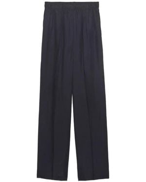 Prada Washed Silk Trousers - Blue