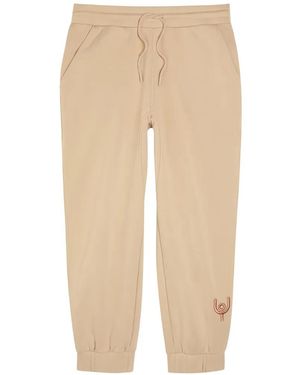 Now You Live Magna Embroidered Track Trousers - Natural