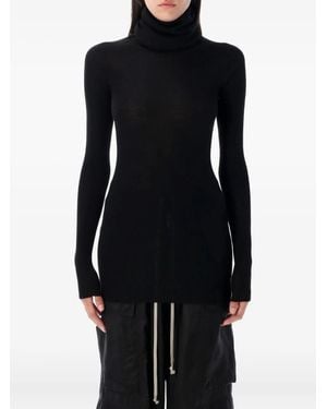 Rick Owens タートルネック トップ - ブラック