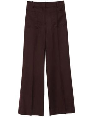 Victoria Beckham Alina Wide-Leg Pants - Purple