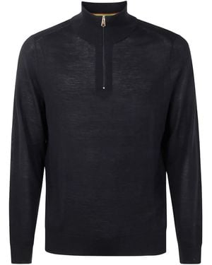 Paul Smith Jumper Zip Neck - Blue