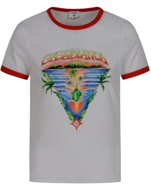 CASABLANCA Printed Crew-Neck T-Shirt - Grey