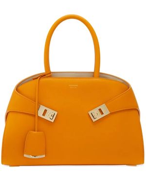 Ferragamo Sac Cabas Shopping Médium - Orange
