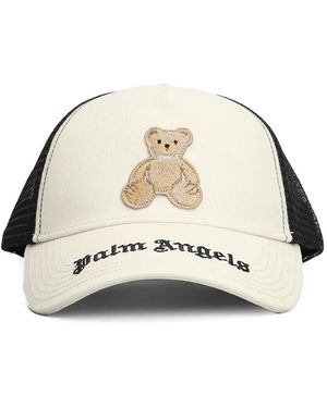 Palm Angels Bear Mesh-Panel Cap - White
