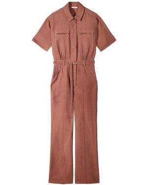 Patrizia Pepe Belted Jumpsuit - Pink