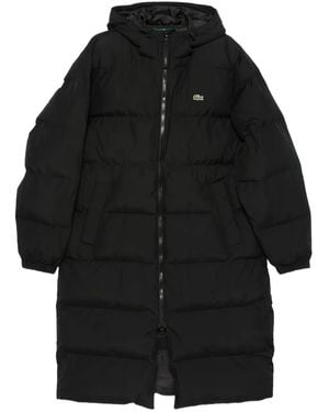 Lacoste Hooded Puffer Coat - Black