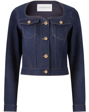 Nina Ricci Sweetheart Denim Jacket - Blue