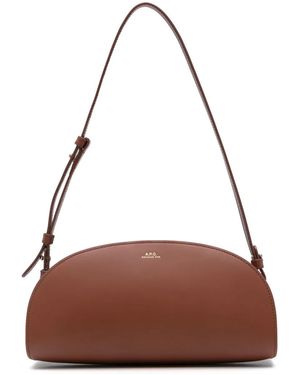 A.P.C. Sac Porté Épaule Demi-Lune - Marron