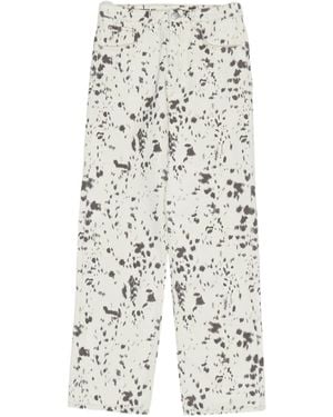 Bimba Y Lola Spotted Straight-Leg Jeans - White