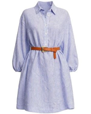 Kocca Striped Belted Dress - White