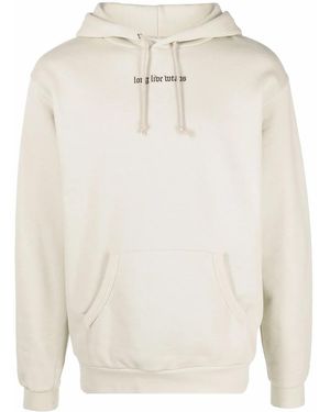 WTAPS Slogan-Print Hoodie - White