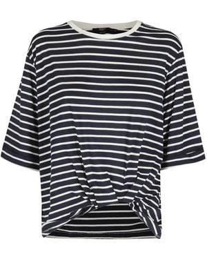 Seventy Striped Knotted Top - Blue