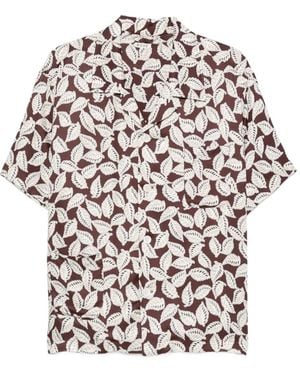 Bode Leaf-Print Shirt - White