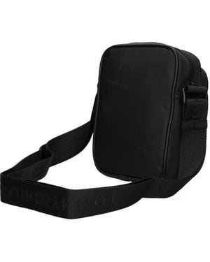Tommy Hilfiger Logo-Plaque Messenger Bag - Black