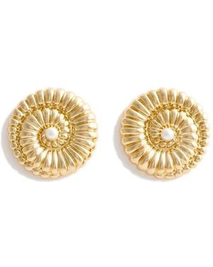 Self-Portrait Crystal-Embellished Spiral Earrings - Metallic