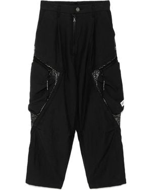 Mostly Heard Rarely Seen Cargohose Mit Paisley-Patch - Schwarz