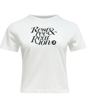 Rest&Recreation Logo-Print T-Shirt - White