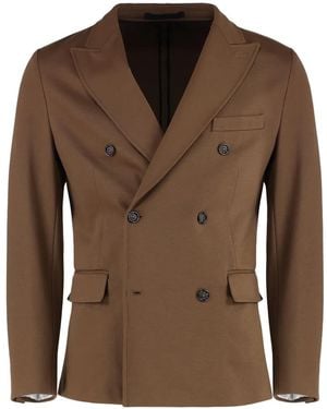 Paolo Pecora Double-Breasted Blazer - Brown