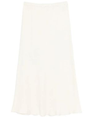 Antonelli Ilda elastic-waistband midi skirt - Blanco
