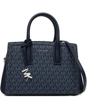 Michael Kors Laila Small Signature Logo Satchel - Azul