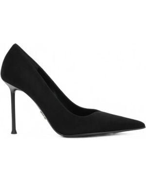 Sergio Levantesi Pointed-Toe Suede Court Shoes - Black