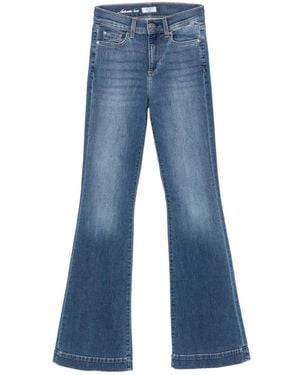 Liu Jo Vaqueros Acampanados Con Apliques De Strass - Azul