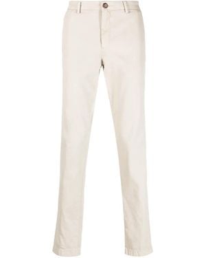 BOGGI Straight-Leg Stretch-Cotton Chino Trousers - Natural