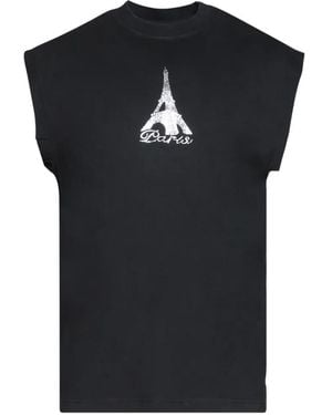 Vetements Crystal Paris Sleeveless T-Shirt - Black