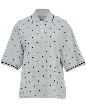 Ashley Williams Polka-Dot Polo Shirt - Grey