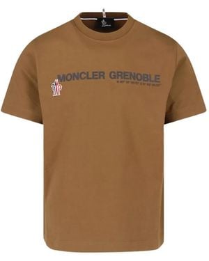 Moncler Logo-Print T-Shirt - Brown