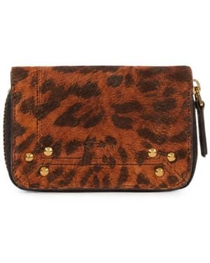 Jérôme Dreyfuss Henri Leopard-Print Wallet - Brown