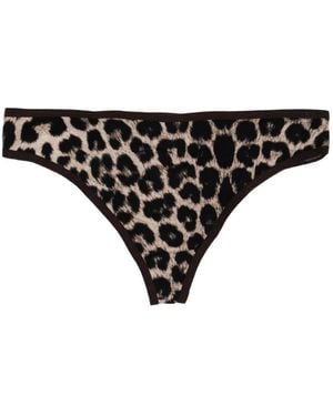 Baserange Leopard-Print Briefs - Black