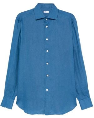 Kiton Linen Shirt - ブルー