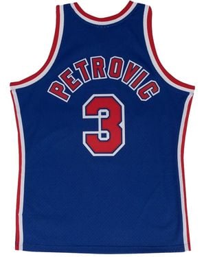Mitchell & Ness Drazen Petrovic New Jersey Nets 1992-93 Jersey - Blue