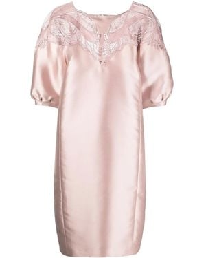 Alberta Ferretti Lace-Detail Dress - Pink