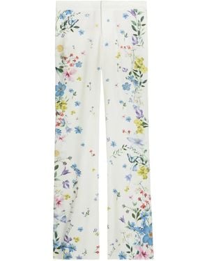 Alice + Olivia Andrew Floral-Print Trousers - White